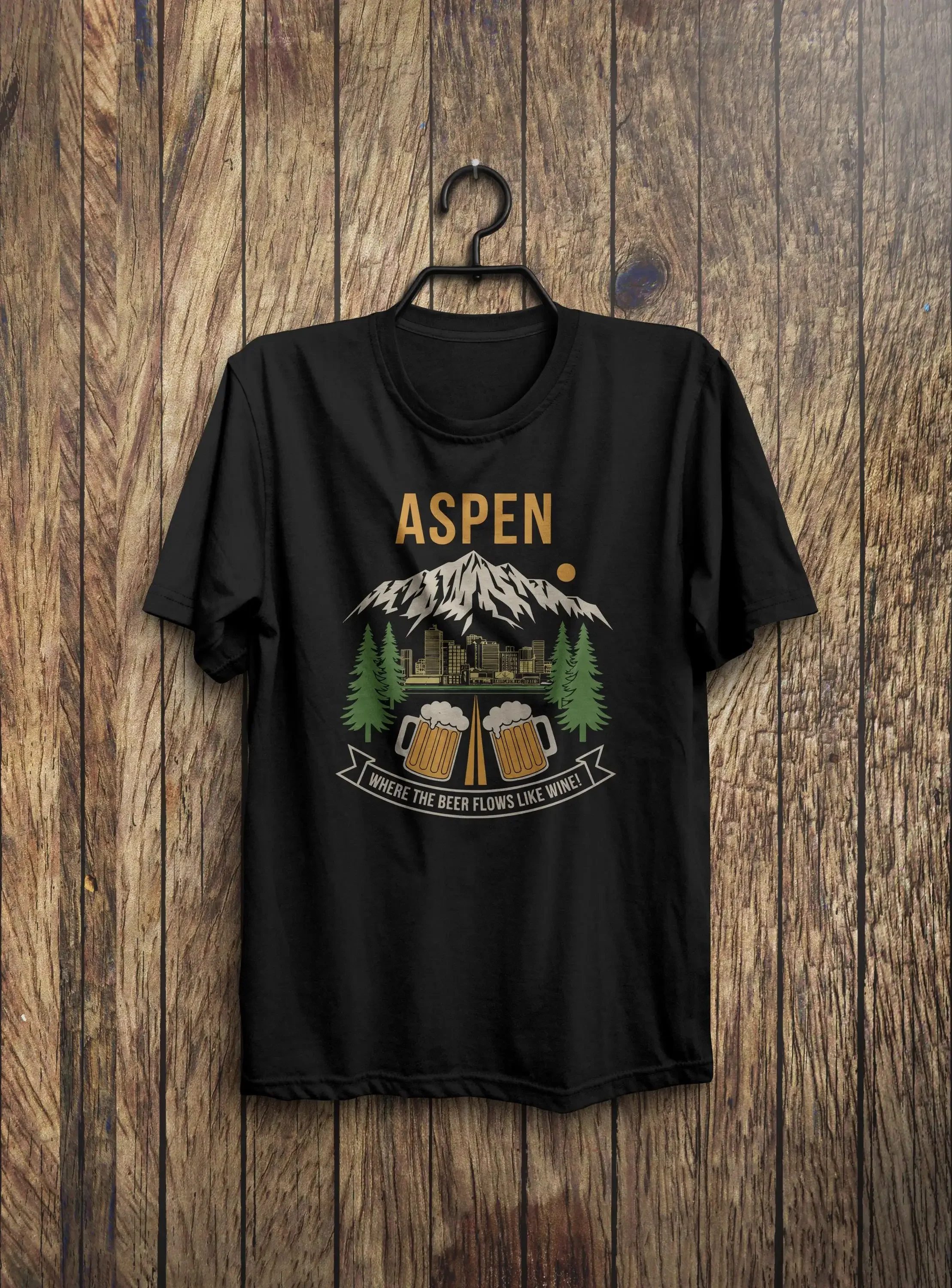 Aspen T Shirt Funny Where The  - Beer And Wine Quote recensie en prijs