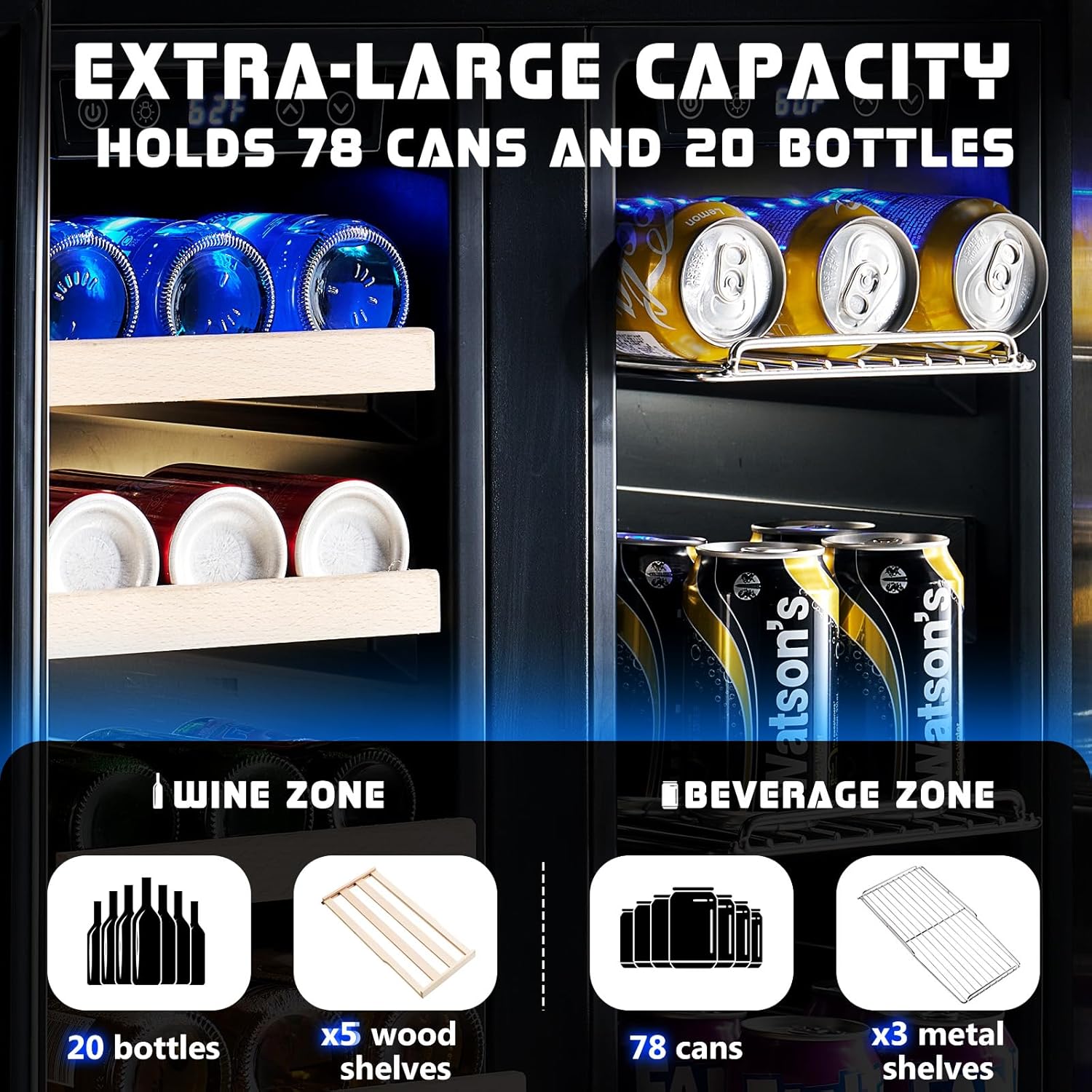 Beverage Refrigerator - 24-Inc - Wine Beer Fridge Dual Zone recensie en prijs