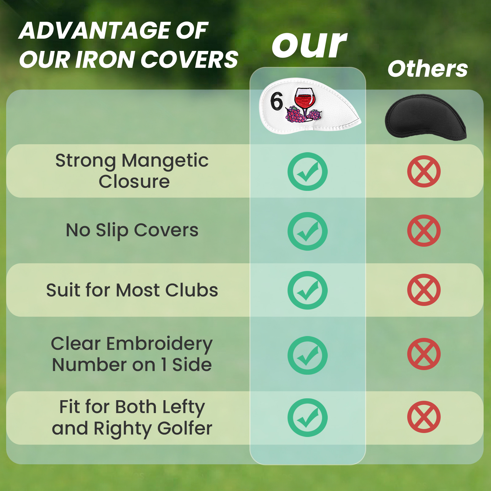 Magnetic Golf Club Head Covers - Wine & Beer Hydrometer recensie en prijs