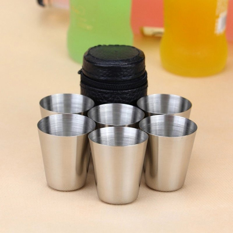 4/6Pcs Stainless Steel Cups Mi - Wine Beer Glass Set recensie en prijs