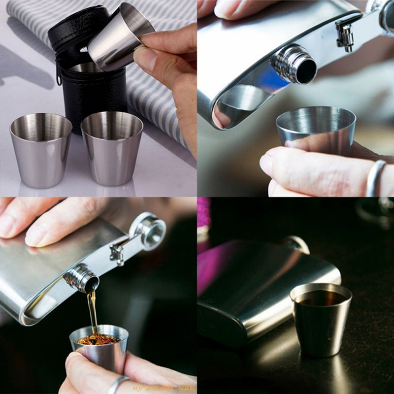 4/6Pcs Stainless Steel Cups Mi - Wine Beer Glass Set recensie en prijs