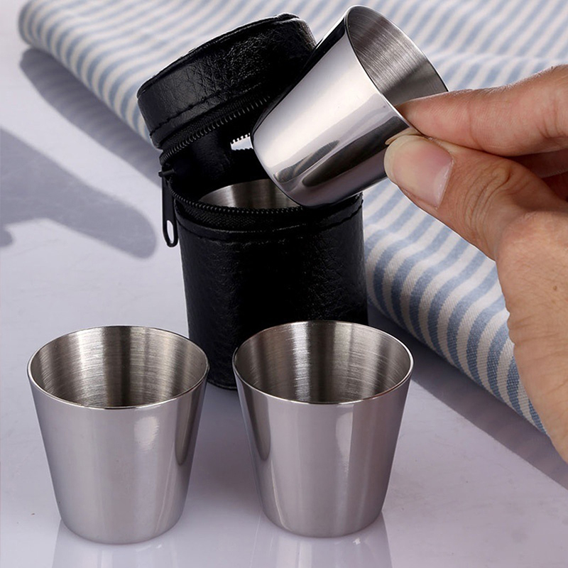 4/6Pcs Stainless Steel Cups Mi - Wine Beer Glass Set recensie en prijs