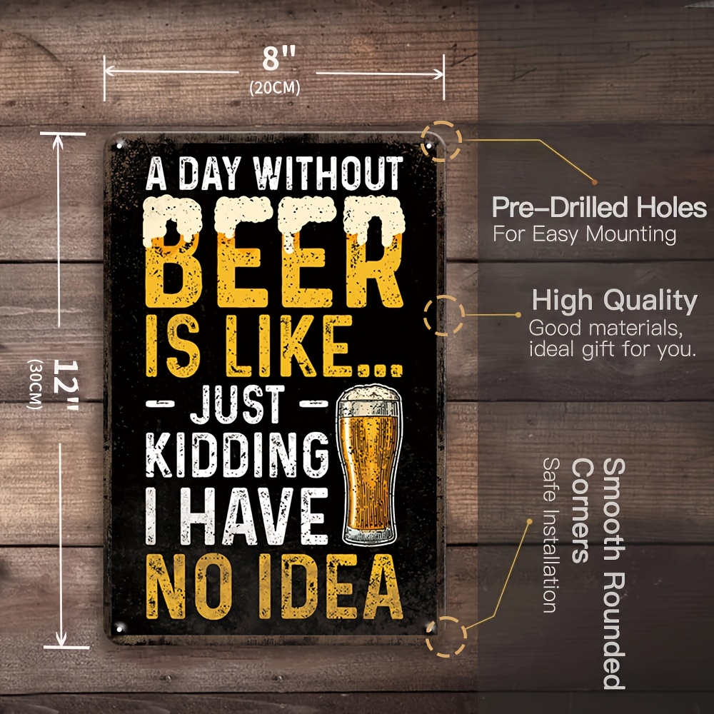 1Pc Vintage 2D Flat Funny Beer - Beer And Wine Quote recensie en prijs