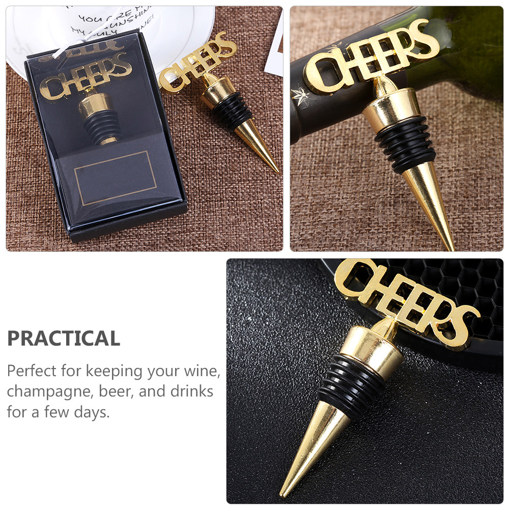 1 Set Golden Wine Bottle Stopp - Wine Beer Glass Set recensie en prijs