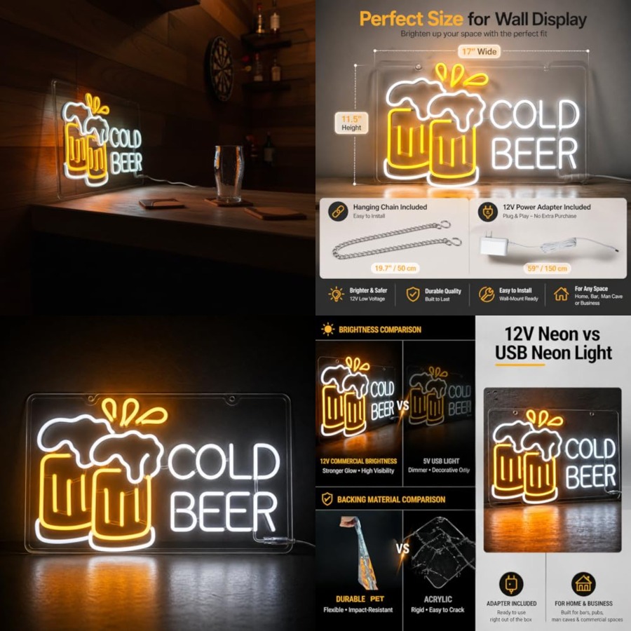 Cold Beer Neon Sign for Busine - Beer & Wine Jockey Plaza Shopping recensie en prijs