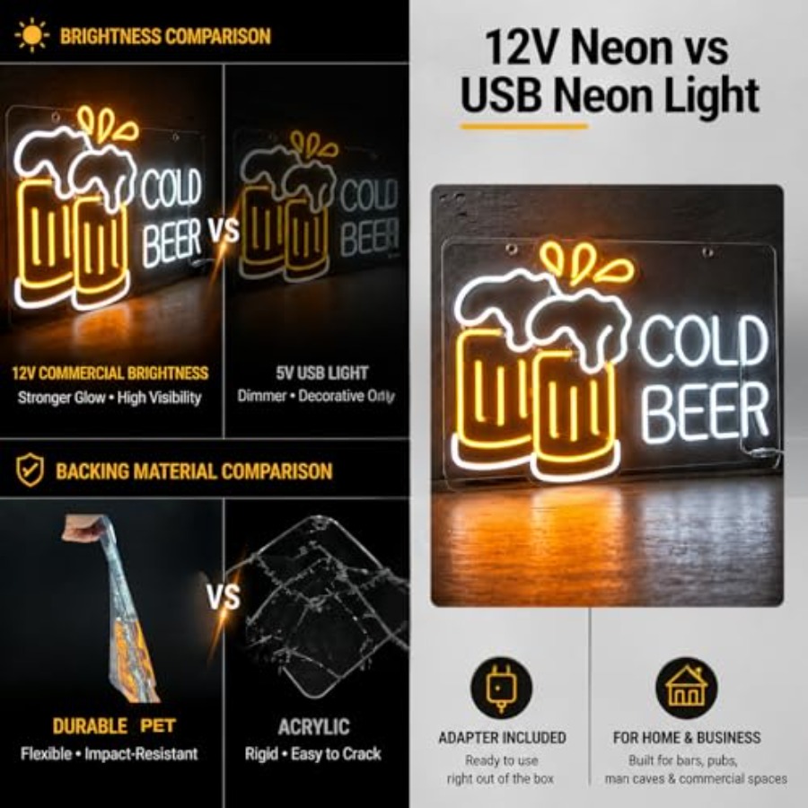 Cold Beer Neon Sign for Busine - Beer & Wine Jockey Plaza Shopping recensie en prijs