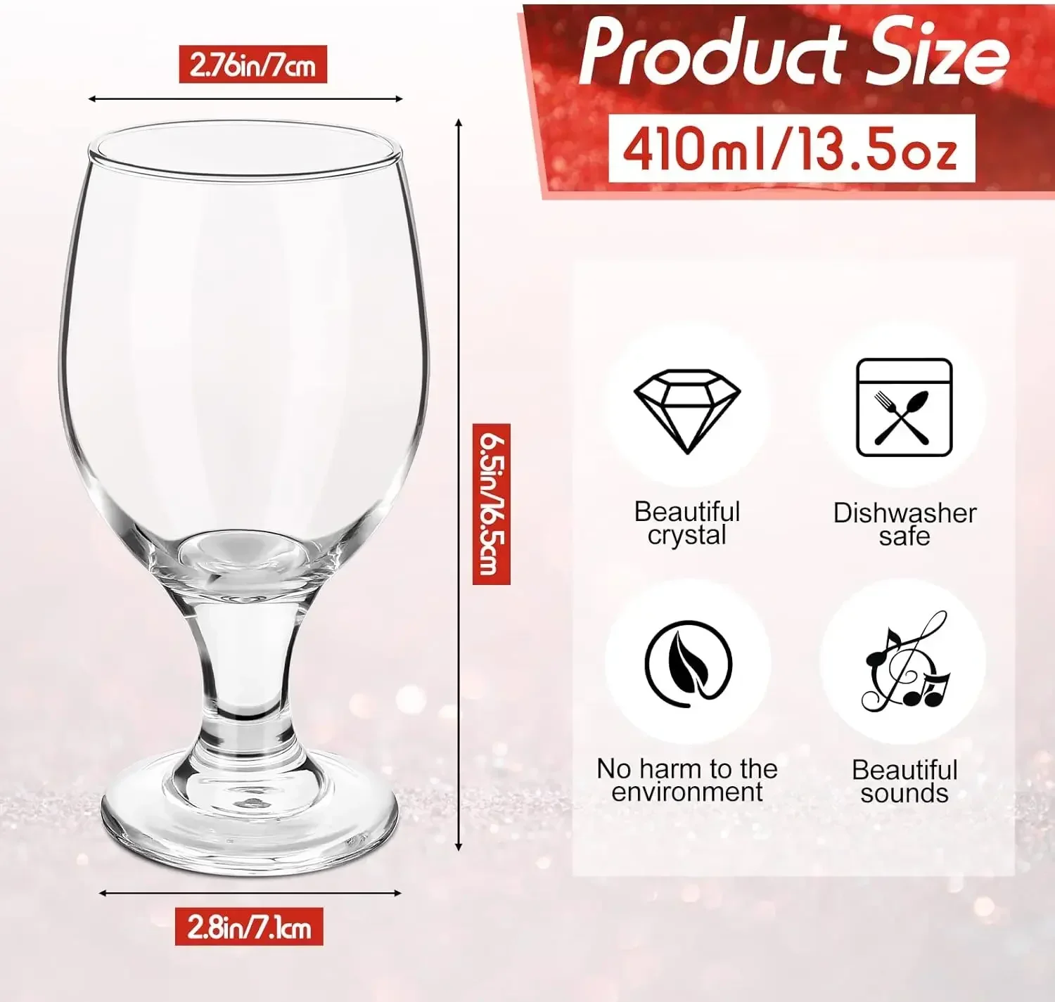 Set of 48 Clear Glasses 13.5 o - Wine Beer Glass Set recensie en prijs