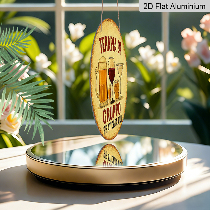 2D Flat, 1pc 7.87inchs Round A - Beer And Wine Quote recensie en prijs