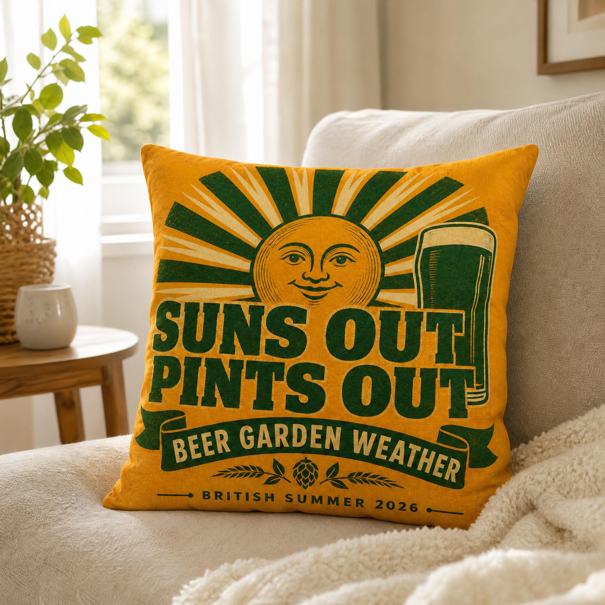 Summer Beer Garden Sign Pillow - Beer & Wine Jockey Plaza Shopping recensie en prijs