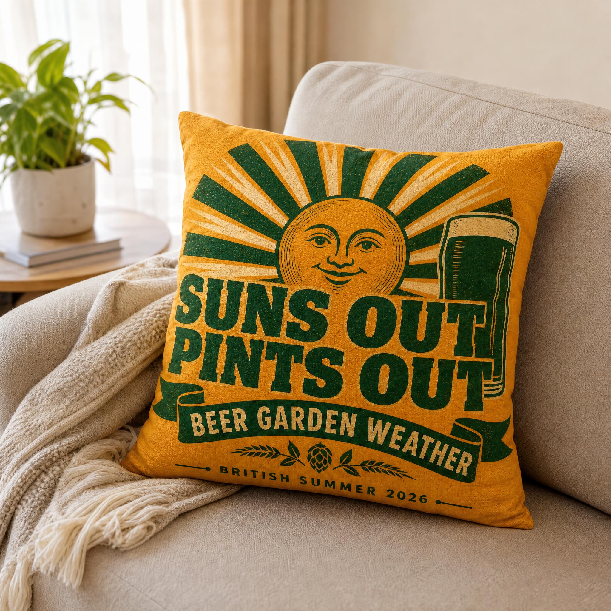 Summer Beer Garden Sign Pillow - Beer & Wine Jockey Plaza Shopping recensie en prijs