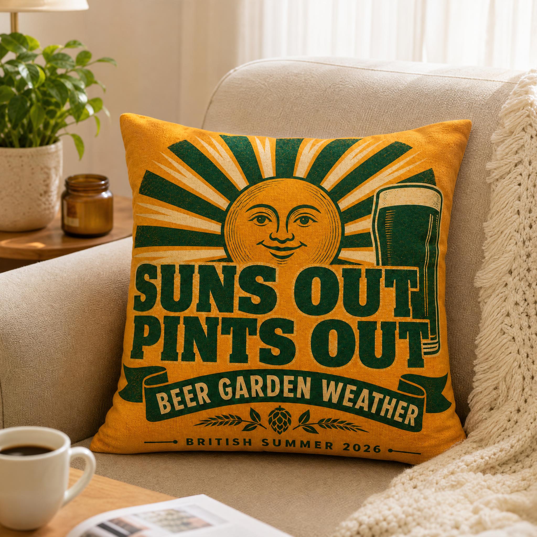 Summer Beer Garden Sign Pillow - Beer & Wine Jockey Plaza Shopping recensie en prijs