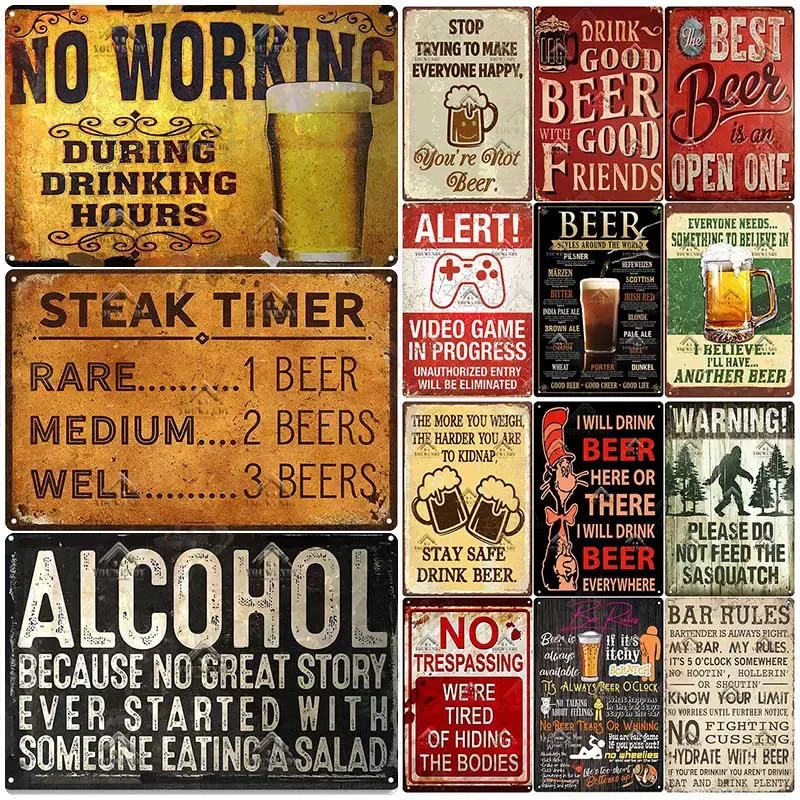 Bar Pub Sign Decor Funny Quote - Beer And Wine Quote recensie en prijs