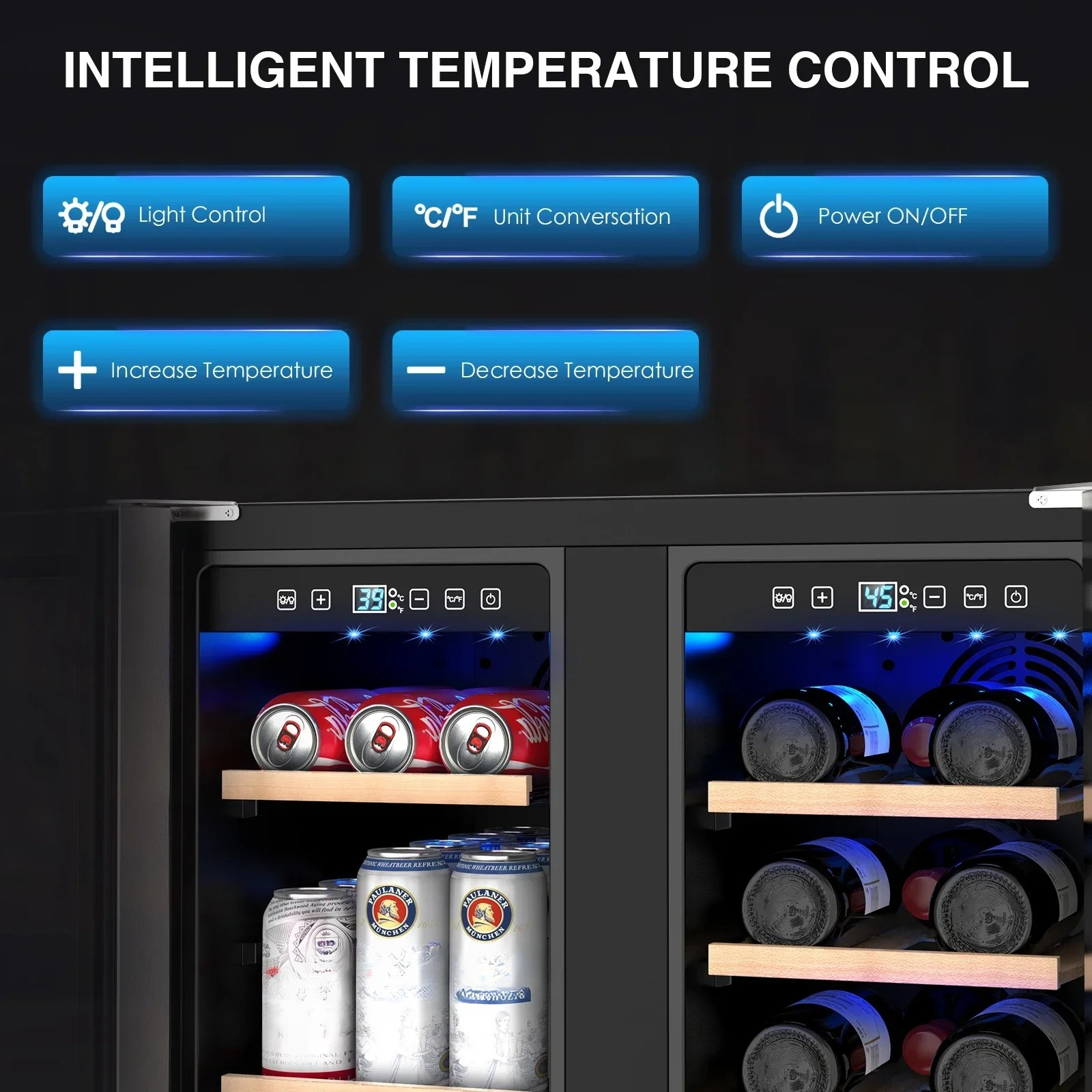 Wine and Beverage Refrigerator - Wine Beer Fridge Dual Zone recensie en prijs
