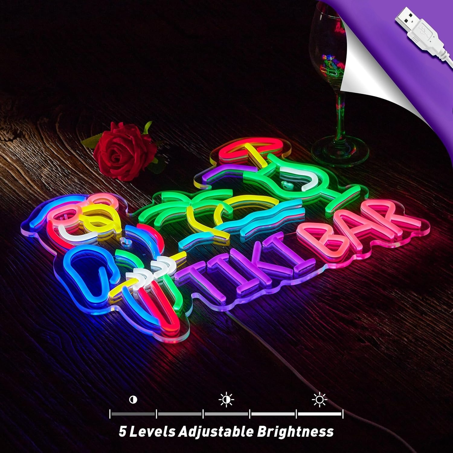 Tiki Bar Parrot Palm Tree Neon - Beer & Wine Jockey Plaza Shopping recensie en prijs