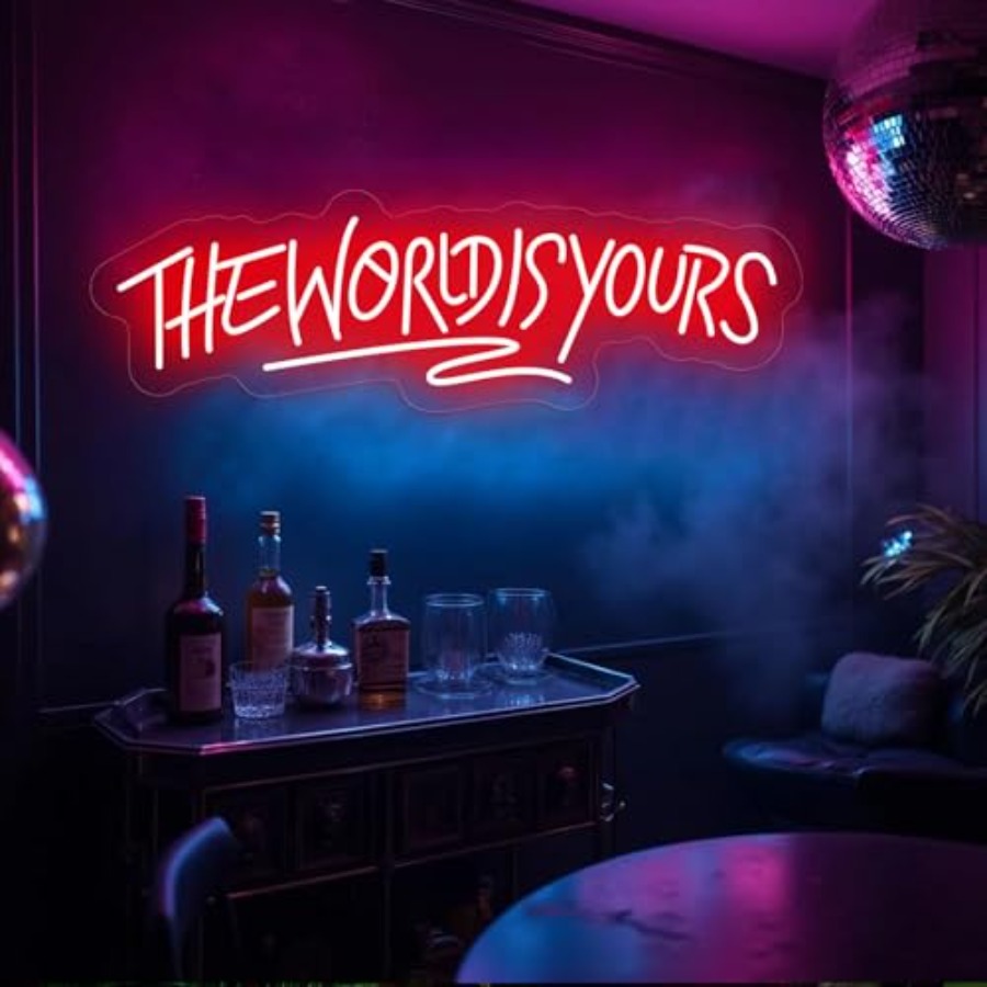 The World Is Yours Neon Sign f - Beer & Wine Jockey Plaza Shopping recensie en prijs