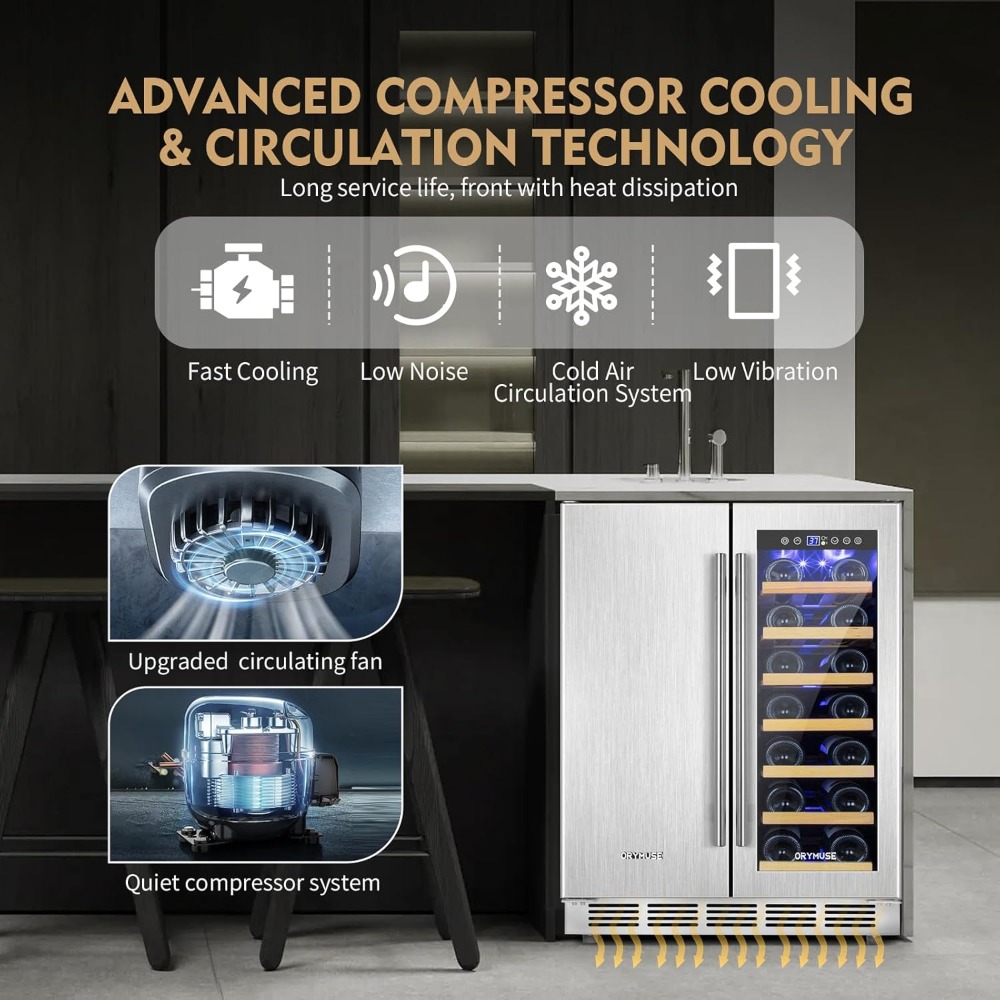 Wine and Beverage Refrigerator - Wine Beer Fridge Dual Zone recensie en prijs